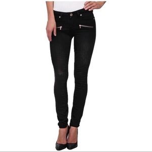 Paige Indio Zip Stretch Black Jeans